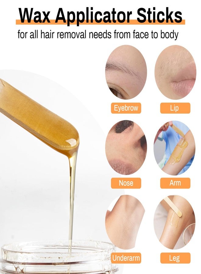 RAQEHO Wooden Wax Sticks for Hair Removal - RAQEHO 150PCS Waxing Stick Spatula Applicator for Eyebrow Nose Face Legs Body Hair Removal Soft Hard Wax Beads Paint Stir Popsicle Crafts At Home Waxing Supplies - Image 5